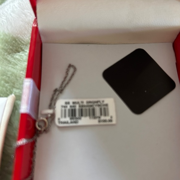 Kaleidoscope - Pink and Lime Dragonfly Pendant Necklace with Sparkle Accents - Picture 5 of 6